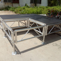 Scène mobile en aluminium assemblée pour événements, mariages et concerts