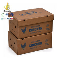 Boîte d'emballage personnalisable pour volaille congelée en carton ondulé ciré imperméable avec logo personnalisé Xiangyu