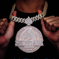 Pendentif Hip Hop en Argent 925 avec Pierre Moissanite, Conception Personnalisée sur Mesure, Certifié, Prise en Charge par l'Usine