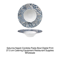 Bol à pâtes Napoli Cordoba Ø 27,5 cm, intérieur Ø 14,5 cm, impression numérique Saturnia