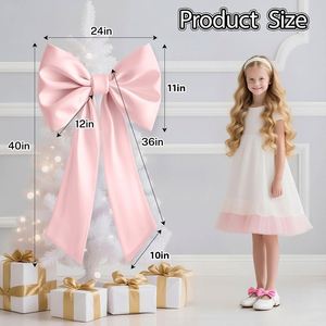 Grande décoration de nœud rose Coquette en flanelle de luxe, pour décoration intérieure personnalisée de qualité supérieure, fournitures pour fêtes d'anniversaire EJ021A - Product Image 3