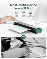 Imprimante thermique sans fil Phomemo M08F A4, copieur de pochoirs de tatouage, portable, rechargeable, 1200 mAh, sans encre, pour studio d'artiste