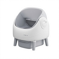 Nouvelle Litière Intelligente Ouverte en Plastique pour Chat, Toilette Électrique Mini-C, Grande Taille, avec Balayeur Automatique Entièrement Automatique