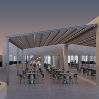 Pérgola Retráctil Eléctrica para Exteriores, con Techo Retráctil, Estructura de Aleación de Aluminio con Recubrimiento en Polvo, Bioclimática y Ecológica