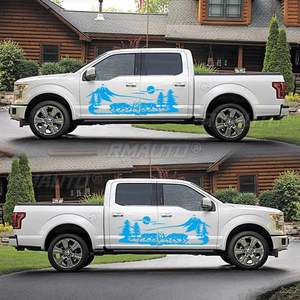 Juego de 2 pegatinas de vinilo de 150 cm para RV, diseño de árbol y montaña, decoración para caravana, remolque, camioneta - Product Image 4