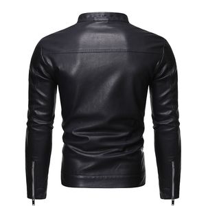 Custom Logo <strong>Men</strong> <strong>Jackets</strong> Stand Collar <strong>Biker</strong> Leather <strong>Jacket</strong> Istanbul Black <strong>Biker</strong> <strong>Jacket</strong> for <strong>Men</strong> - Product Image 2