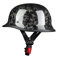 Nouvelle Arrivée Casque Moto Rétro en Fibre de Carbone avec Doublure Confortable, Demi-Casques de Protection, Vente en Gros Personnalisée