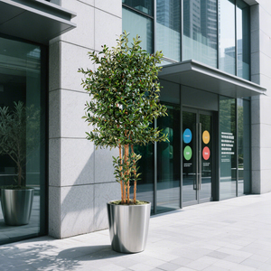 Trong Nhà Ngoài Trời Bất Olive <span class=keywords><strong>Tree</strong></span> Lụa Nhân Tạo Trang Trí Đầy Đủ Cây Trang Trí Ô Liu Bất Thân Cây Cây Xanh Phong Cách Trồng - Product Image 3