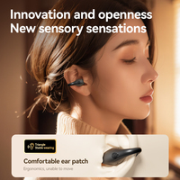 Écouteurs Bluetooth M66 personnalisés à clip d'oreille ouvert pour porteurs de lunettes, audio spatial haute résolution, casque sans fil OWS Sport à clip d'oreille