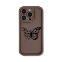 Étui de téléphone portable élégant en TPU souple antichoc de la marque Moni, impression couleur pour 11 12 13 14 15 16 17 Pro Max, motif papillon et fleur