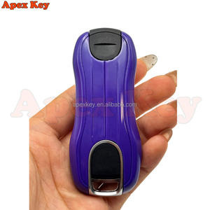 Étuis de clés de remplacement de haute qualité et magnifiques de couleur violette pour Porsche avec autocollants pour la création de cadres photo artistiques - Product Image 3