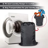 Sac à linge de voyage lavable avec cordon de serrage Grand sac à vêtements sales pour panier à linge Panier à linge