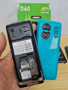 Nouveau téléphone portable D60 2G GSM avec clavier, triple SIM, écran 1,77 pouces, batterie 1800 mAh longue autonomie, mini et portable - Product Image 3