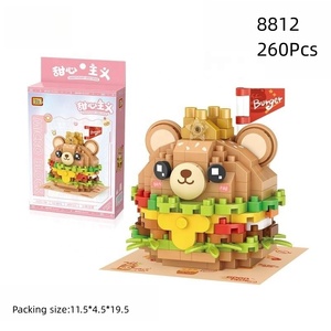 Pour LOZ <span class=keywords><strong>Mini</strong></span> série de blocs de construction modèle jouet de nourriture occidentale Hamburger et frites vente chaude briques de microparticules - Product Image 3