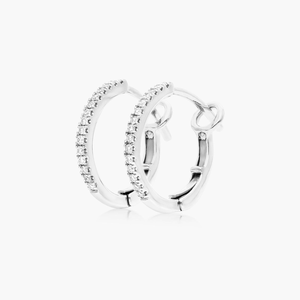 Pendientes de Aro de Plata de Ley 925 de Lujo con Diamantes de Moissanita de Corte Redondo para Mujer, Regalo Elegante, Diseño Atemporal, Acabado Duradero, Joyería - Product Image 3