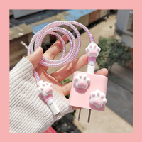 Casing Kabel Data Charger Bentuk Hati Lucu Anime Kawaii untuk Ponsel 18w 20w, Hadiah untuk Perempuan