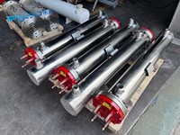Évaporateur à coquille et à tubes industriel 200TR, refroidisseur d'eau en acier inoxydable, échangeur de chaleur