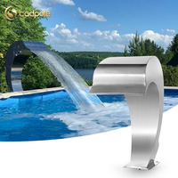 Cascade de LED en acier inoxydable de haute qualité, décoration murale, fontaine d'eau pour piscine