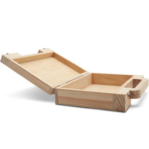 Caja de herramientas de madera, caja de almacenamiento portátil, organizador de mano de madera maciza para herramientas y accesorios - Product Image 3
