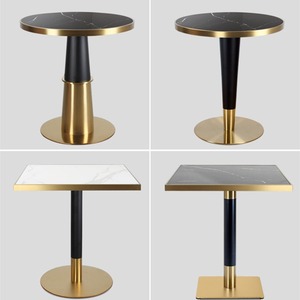 Ekintop Modern Design Nordic Night Club White Beer <strong>Table</strong> Metal Frame Coffee Cocktail Marble <strong>Round</strong> Golden Bar <strong>Table</strong> - Product Image 2