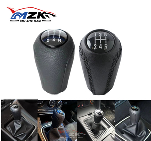 Pomo de Palanca de Cambios de Cuero de 5/6 Velocidades para MAZDA M3 BK BL 5 CR CW 6 II <span class=keywords><strong>GH</strong></span> CX-7 ER MX-5 NC <span class=keywords><strong>III</strong></span> - Product Image 1