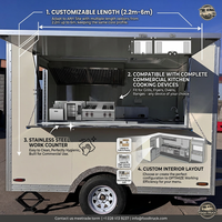 Équipement de grillades sur mesure, remorque de restauration rapide, chariot de restauration rapide, cuisine mobile, chariot à tacos, chariot à glaces, camion de restauration BBQ