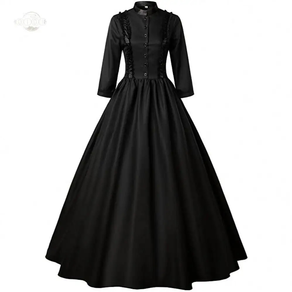 Woman Medieval Dress Halloween Costumes Victoria Long Skirt Cosplay Vampire Devil Bride Party Gothic Carnival Dress