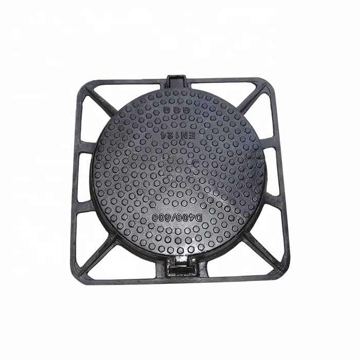 EN124 ductile cast iron square and round manhole cover, China manhole cover foundry