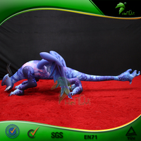 Dragon volant bleu gonflable fait sur commande de Hongyi pour les créatures mythiques d'amusement