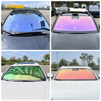 Film solaire PET Caméléon coloré 85% 99% 96% UVR, isolation thermique élevée, film haute définition pour pare-brise de voiture