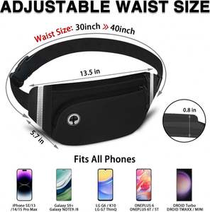 Free Sample <b>Belt</b> Bag with Adjustable <b>Strap</b> Small Fanny Pack for Workout Running Traveling Hiking Waist Bag - Product Image 6