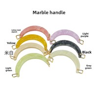 Meetee BB-077 – Nouvelle Tendance Chinoise : Poignée de Valise DIY en Résine Haut de Gamme Effet Marbre, Motif Lune, pour Coffret Cadeau