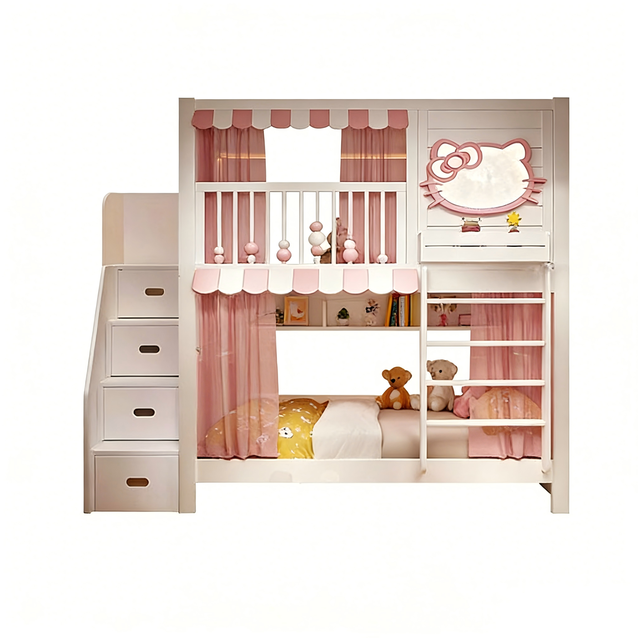 Lit superposé avec escalier