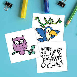 Libro <span class=keywords><strong>da</strong></span> <span class=keywords><strong>colorare</strong></span> transfrontaliero <span class=keywords><strong>da</strong></span> 50 pagine per bambini, con animali dei cartoni animati, blocco <span class=keywords><strong>da</strong></span> disegno portatile mini - Product Image 5