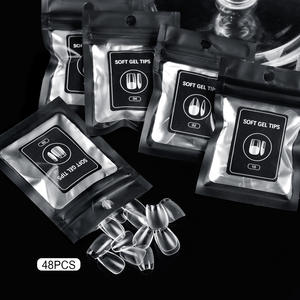 48 Uds puntas de uñas postizas cubierta completa uñas artificiales 12 tamaños extensiones de manicura de uñas puntas artificiales DIY al por mayor - Product Image 6