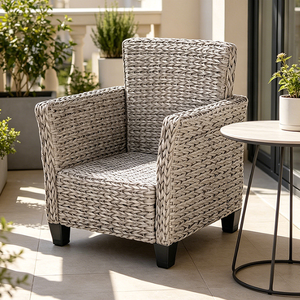 <span class=keywords><strong>Fauteuil</strong></span> d'extérieur en rotin de luxe moderne, résistant à l'eau et aux UV, chaise longue de patio en osier, canapé une place, vente chaude directe usine - Product Image 1