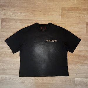 2025 camiseta personalizada para hombre, camiseta en blanco de gran tamaño, camiseta Vintage desgastada recortada cuadrada de peso pesado con lavado ácido para hombres - Product Image 1