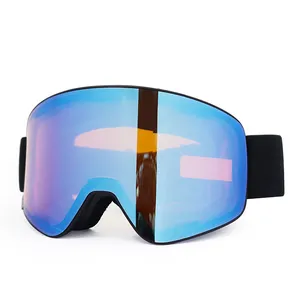 Manufacturer Wholesale No Brand Logo Cylindrical Lens Magnetic Ski Goggles Men Women Anti Fog Ski Glasses Snowboard Snow Goggles