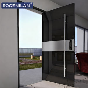 ROGENILAN, fournisseur chinois, portes <span class=keywords><strong>d</strong></span>'<span class=keywords><strong>entrée</strong></span> extérieures en aluminium pivotantes, résistantes aux ouragans, avec panneau miroir, <span class=keywords><strong>porte</strong></span> de sécurité - Product Image 2