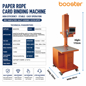 Booster Semi-Automatic Pneumatic Paper Rope <b>Binding</b> <b>Machine</b> Multilingual PLC Touch 220V FOB Hong Kong For Carton Wood Packing - Product Image 5