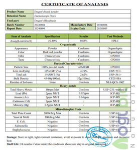 Aogubio OEM 개인 라벨 드래곤 혈액 추출물 분말 건강 보조 식품 유기농 500mg 드래곤의 혈액 캡슐 - Product Image 5