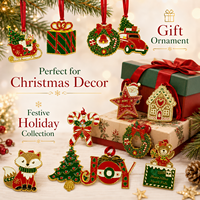 Imán Metálico Navideño con Forma Personalizada para Decoración de Árboles y Empaque de Regalos
