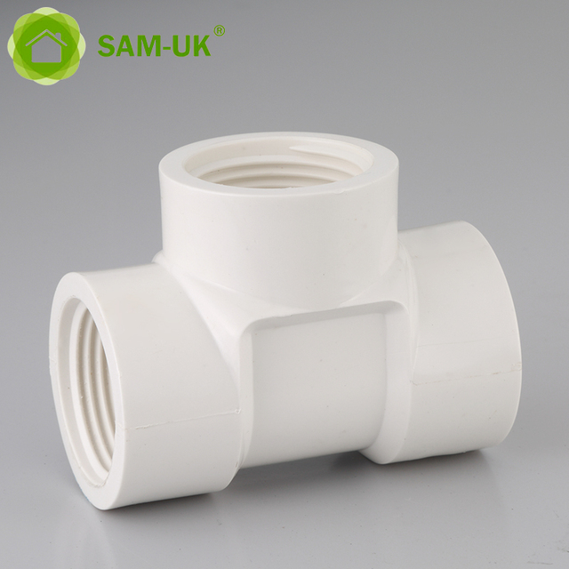 Factory Productionplastic Female Reducer Pipe Tee 2 Inch Pipe Fittings Reducer Three Way Pvc Tee Pipe Fittings