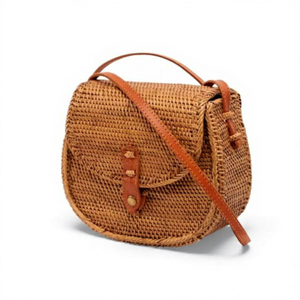 Sac à bandoulière personnalisable en rotin tressé, léger et fait main, idéal pour l'été – Origine Vietnam - Product Image 1