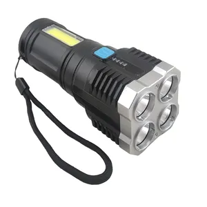 Bán Hot Xách Tay USB có thể sạc lại đèn pin khẩn cấp sử dụng đa chức năng 4 Led USB phí đèn pin