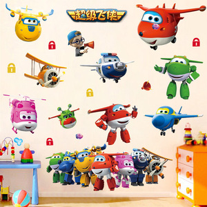 สติ๊กเกอร์ติดผนังซุปเปอร์วิงส์กันน้ำ PVC ลายการ์ตูนสำหรับห้องเด็ก - Product Image 4