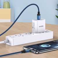 KAKUSIGA Offre Spéciale 1m Tressé PD60W Smart Charging Data Cable Type-C to Type-C Fast Charging Cable