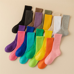 Women's Athletic <b>Socks</b> Solid Color Cotton High Elastic Cuff <b>Running</b> Casual Sport Wear 18 Colors Available - Product Image 4