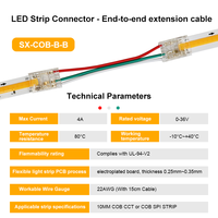 Connecteur de bande LED SXZM CCT à 3 broches sans soudure, connecteur rapide pour bande LED de 8 mm et 10 mm
