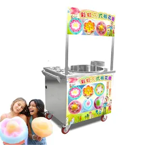 Desktop|Vertical Triple Sugar Bucket Cotton Candy Vending Machine/ Vertical Electric Cotton Candy Machine With Car